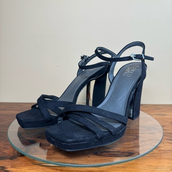 Franco Sarto Damilis Platform Sandal in Galaxy ( black / blue ) - Picture 7 of 13